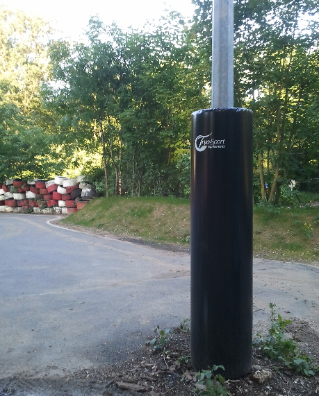Protection de pilier cylindrique épaisseur 10cm. Mousse PU 24kg/m3 (REF 60030)