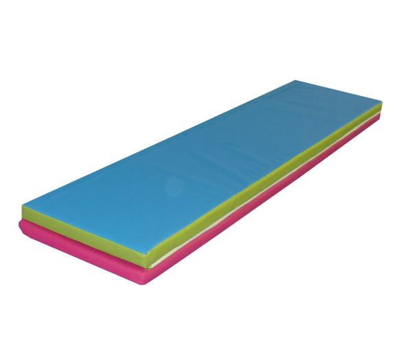 Matelas bicolore pliant simili peau de pche 200 x 100 x 5cm (coloris: vert pomme/fuchsia) (REF 50226)